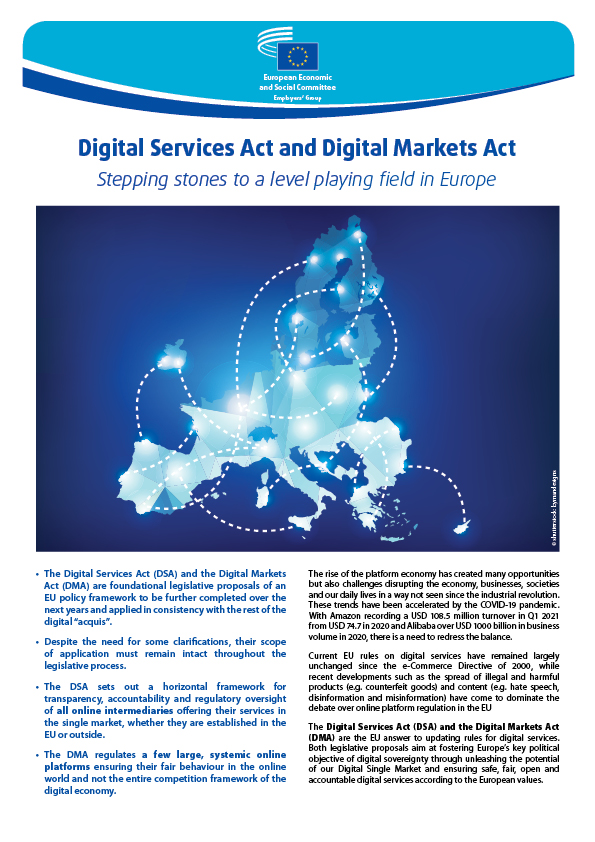 Digital Services Act and Digital Markets Act European Economic and