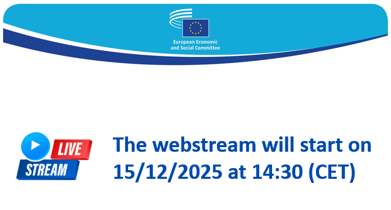 The webstream will start on 15/12/2025 at 14:30 CET
