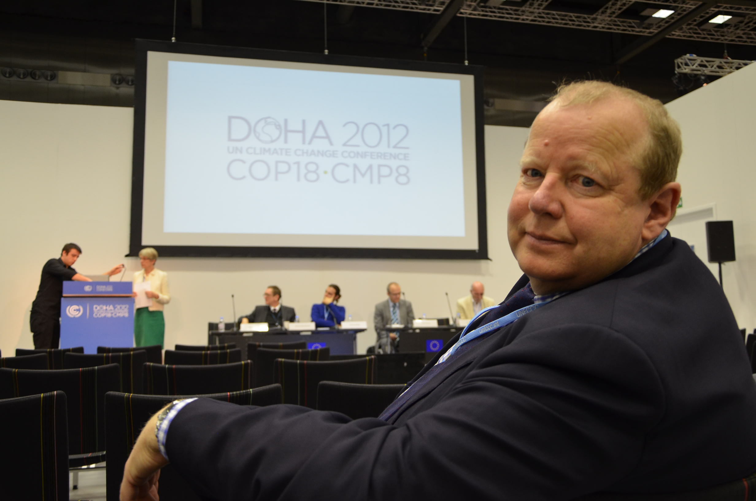 Hans-Joachim Wilms. Head of the EESC Delegation at the COP18 in Doha (4 December 2012)