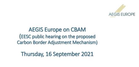 AEGIS Europe on CBAM