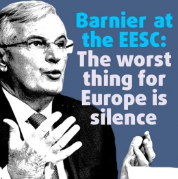 Barnier at the EESC: The worst thing for Europe is silence