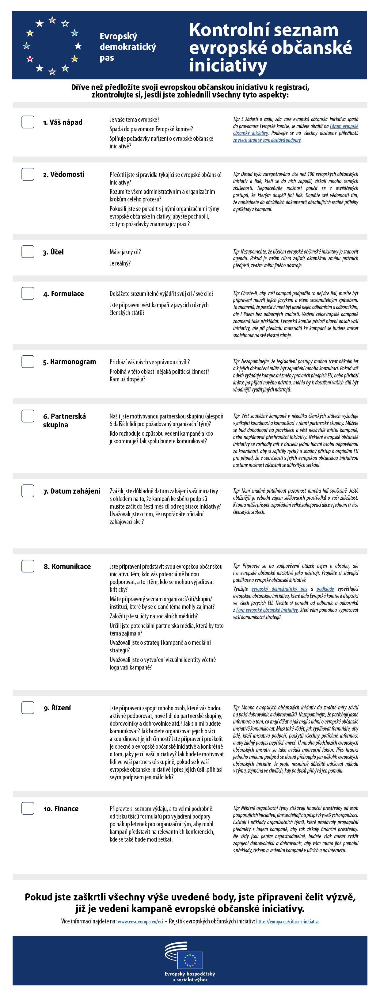 ECI Checklist