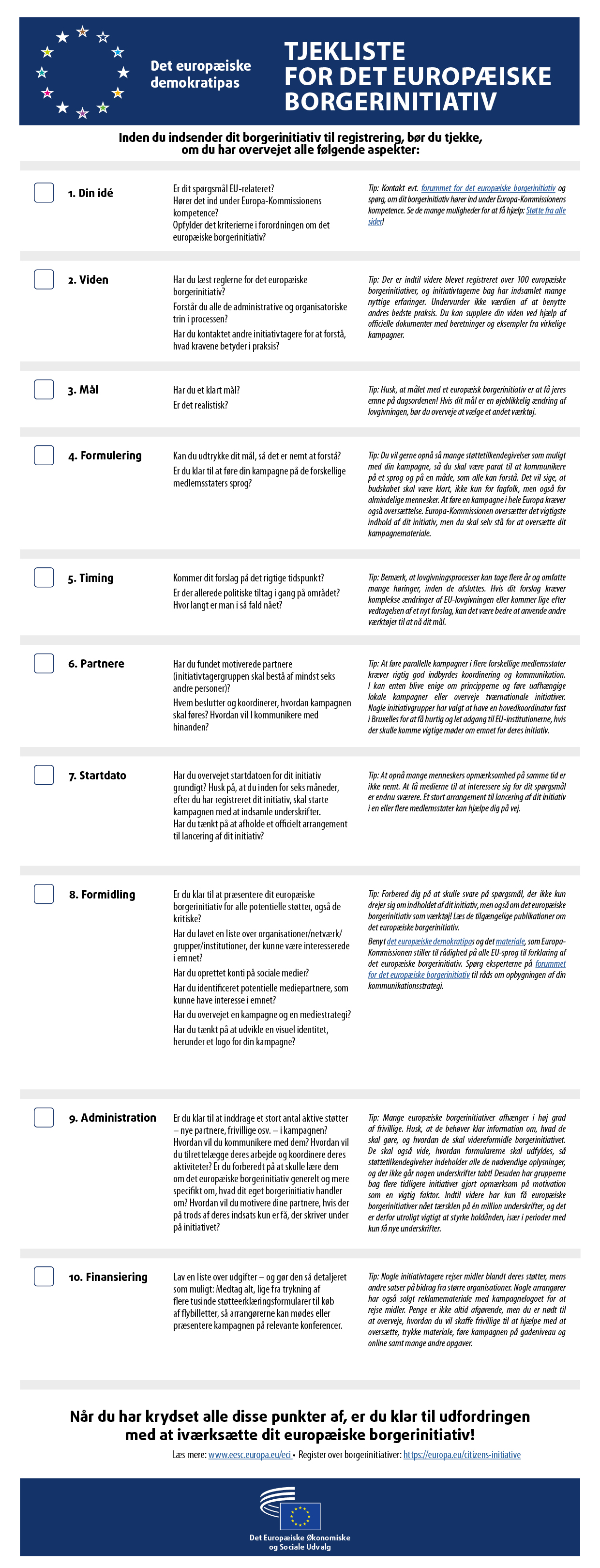 ECI Checklist