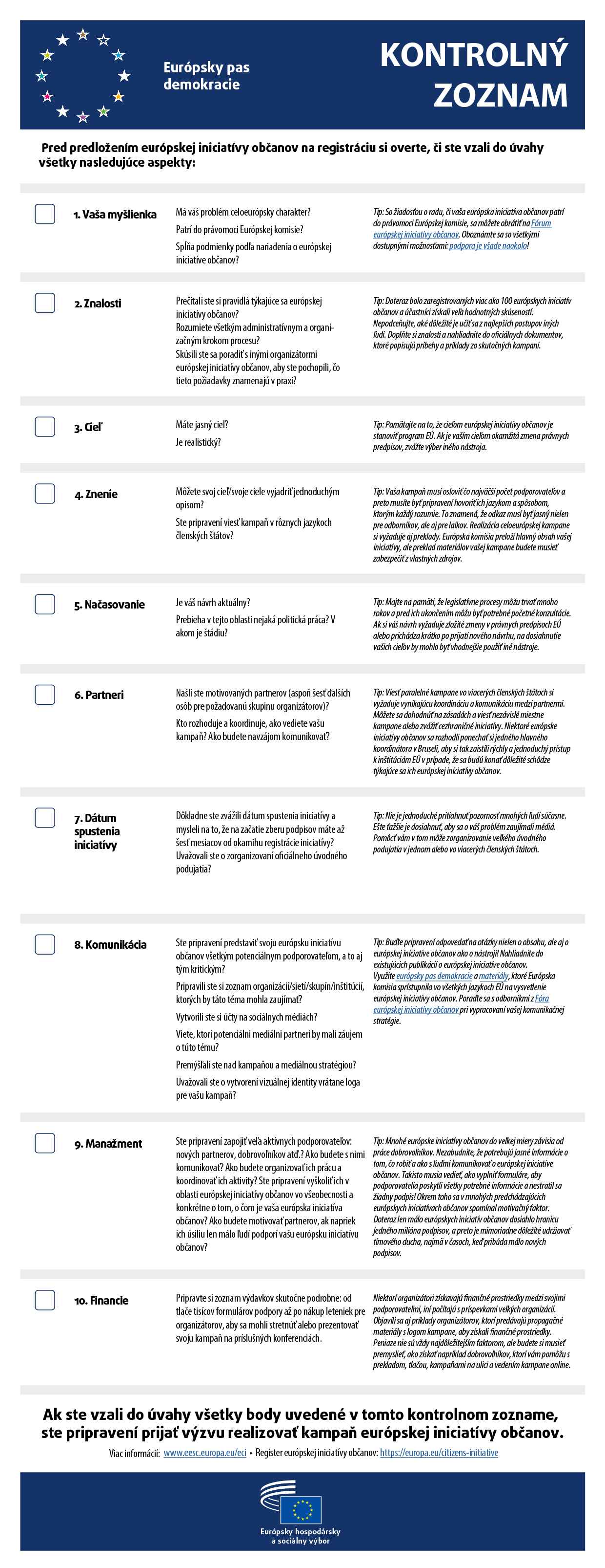 ECI Checklist